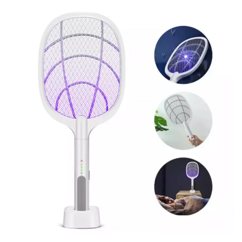 2 In 1 Electric Racket Mosquito Killer With UV Light LED Lamp